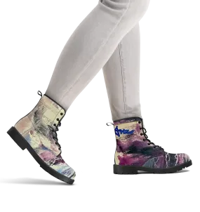 Abstract Feeling Vegan Leather Boots