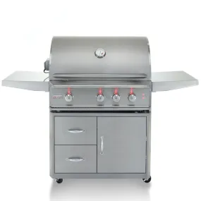 Blaze Professional LUX 34-Inch 3-Burner Freestanding Liquid Propane Gas Grill With Rear Infrared Burner