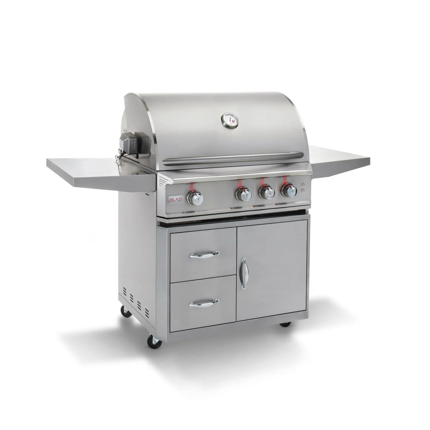 Blaze Professional LUX 34-Inch 3-Burner Freestanding Liquid Propane Gas Grill With Rear Infrared Burner