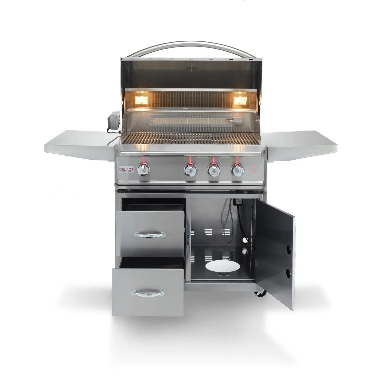 Blaze Professional LUX 34-Inch 3-Burner Freestanding Natural Gas Grill With Rear Infrared Burner