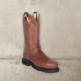Canada West Men's  Western Styled Work Boot - Pecan Tumbled
