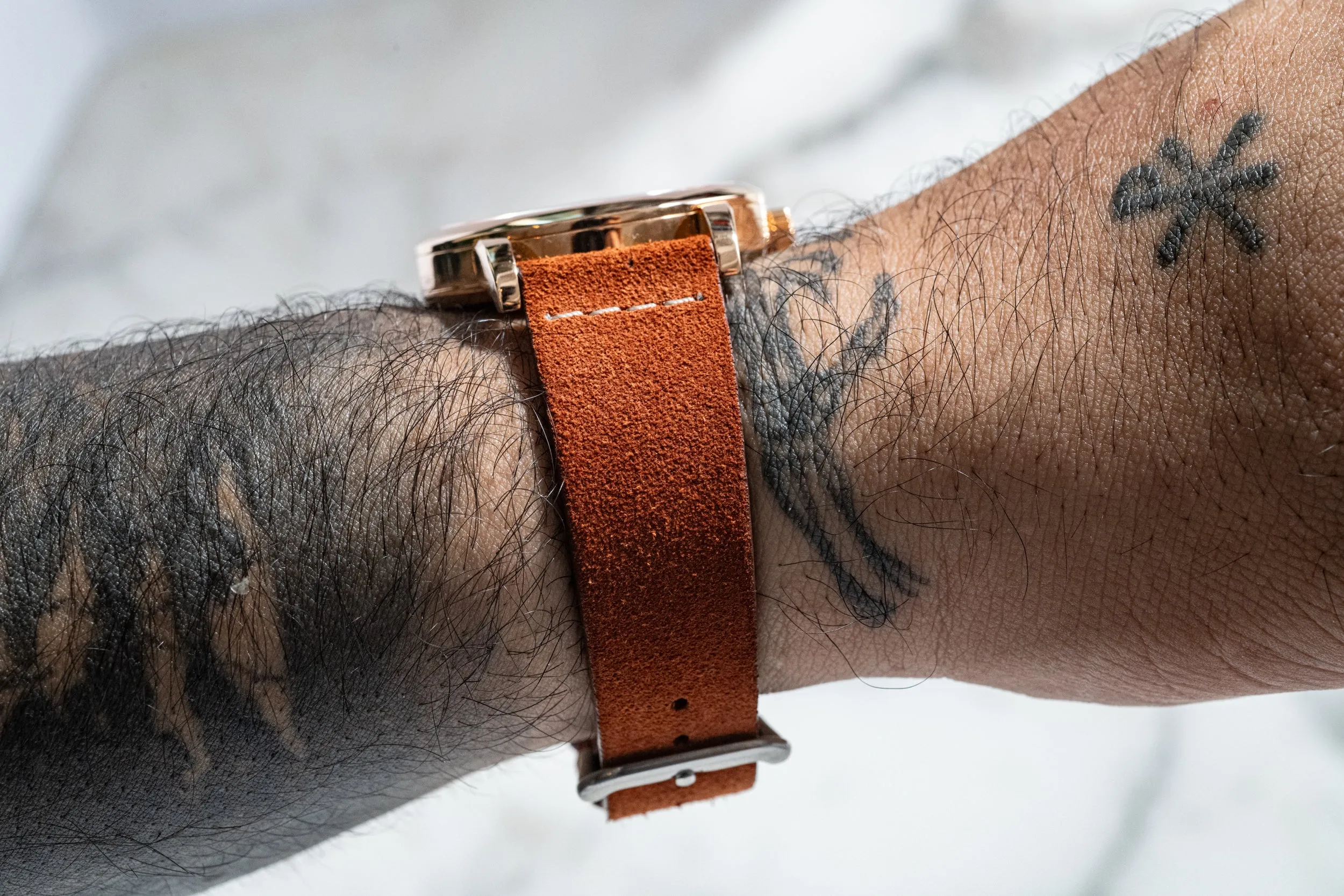 Casablanca Brown II Suede Strap