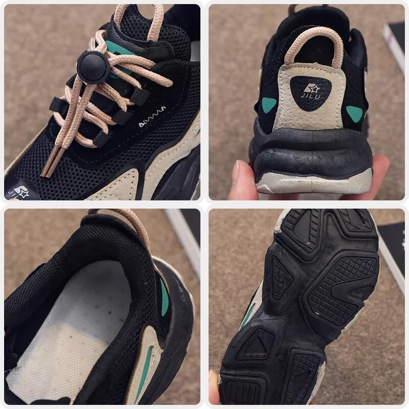 Children Shoes Clunky Sneakers Breathable Mesh Running Sports Shoes