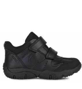 Geox Baltic - Black Riptape Waterproof School Shoe