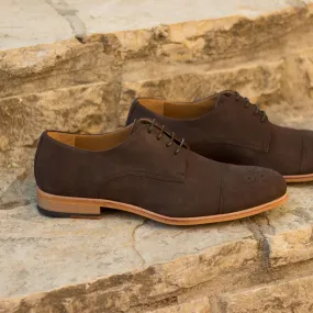 Men's Derby Leather Shoes Wide Plus Size Brown 2083
