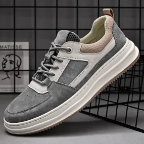 Men's Leather Breathable Casual Sneakers