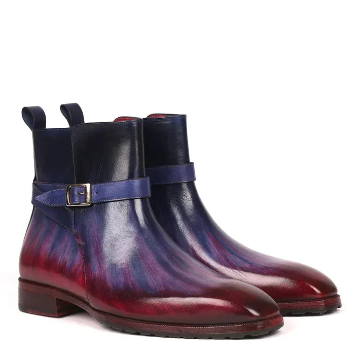Premium Patina Leather Jodhpur Boots With Buckle