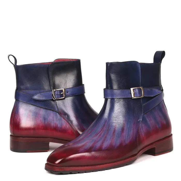 Premium Patina Leather Jodhpur Boots With Buckle