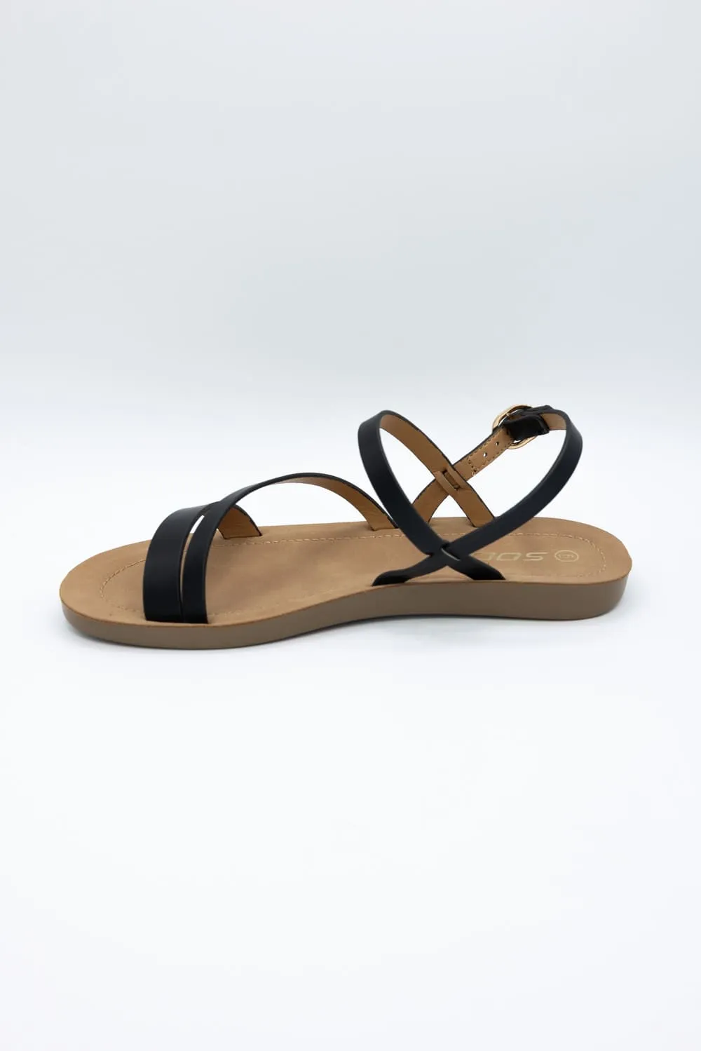 Soda Enfold Sandals for Women in Black | ENFOLD-S BLACK