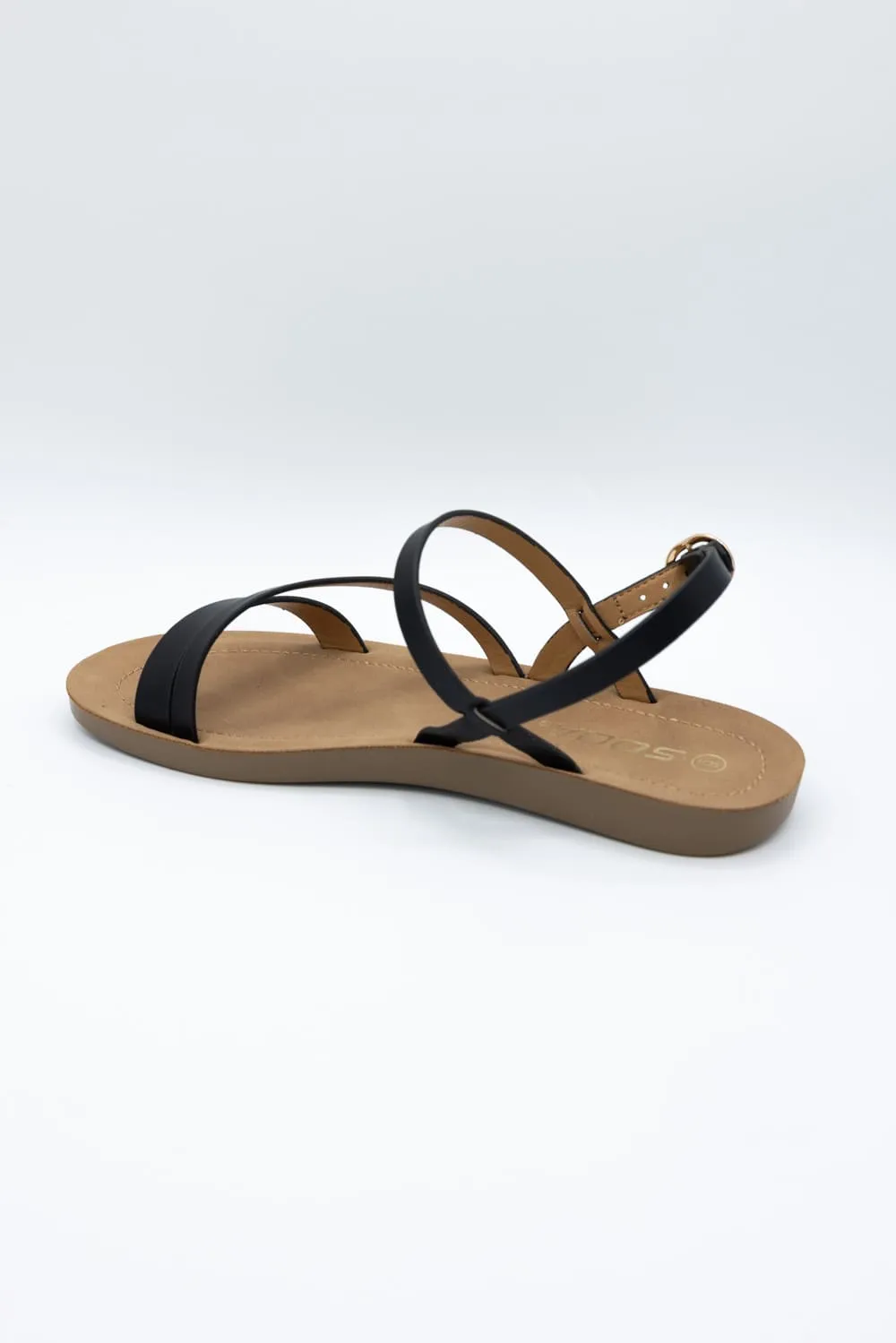 Soda Enfold Sandals for Women in Black | ENFOLD-S BLACK