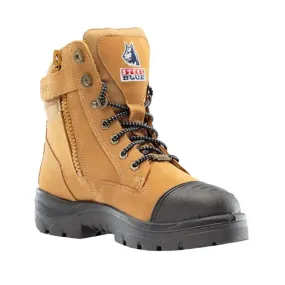Steel Blue Wheat Southern Cross GraphTEC Zip Sided Lace Up Steel Toe Cap Safety Boot With Graphene Scuff Cap (319641) (Pre-Order)