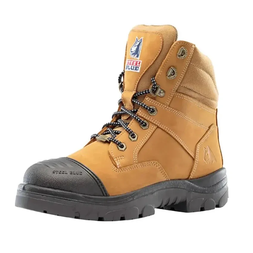 Steel Blue Wheat Southern Cross GraphTEC Zip Sided Lace Up Steel Toe Cap Safety Boot With Graphene Scuff Cap (319641) (Pre-Order)