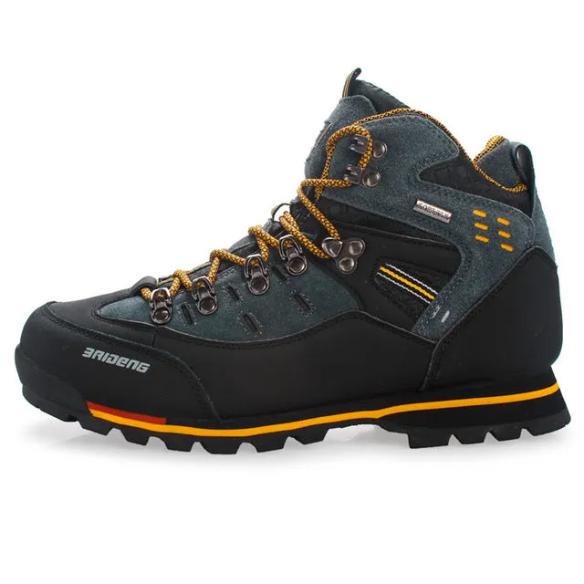 Waterproof Hiking Shoes For Men Suede Mountain Climbing Shoes Quality Outdoor Trekking Shoes Breathable Hiking Hunting Boots