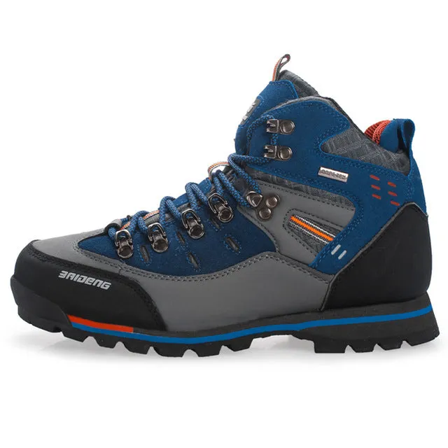 Waterproof Hiking Shoes For Men Suede Mountain Climbing Shoes Quality Outdoor Trekking Shoes Breathable Hiking Hunting Boots