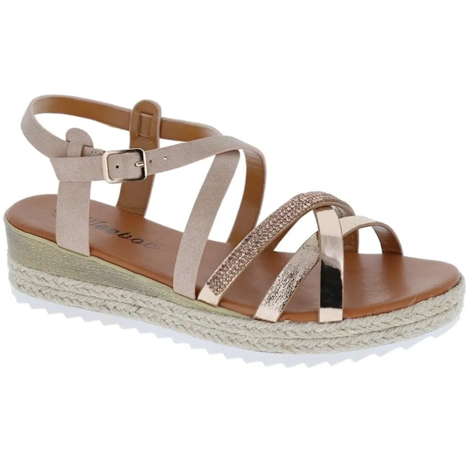 Weeboo Rose Gold Platform Sandals