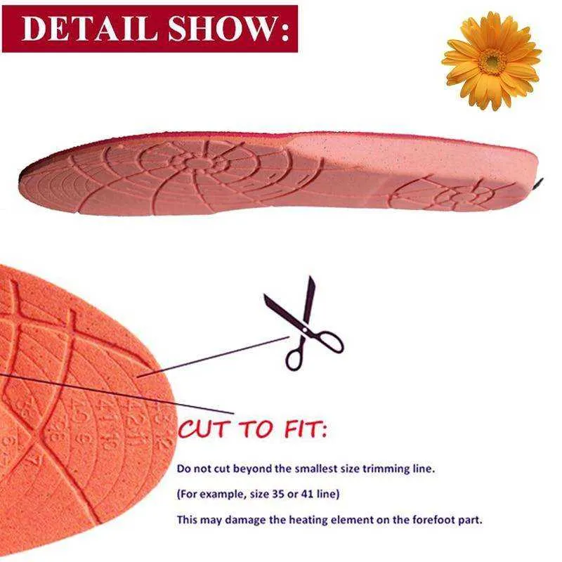 Women Men Winter Thermal Thick Insoles Electric Foot Warmer