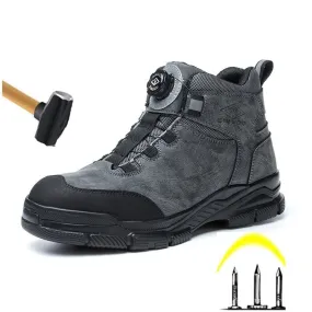 Work Boots Men Steel Toe Shoes Safety Boots Puncture